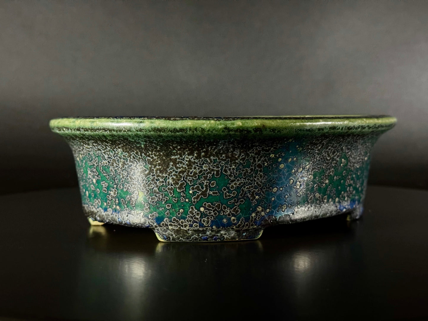 AIBA KOYO – Mr. AIBA Kouichirou（相場 恒一郎）– 常滑 - 20.3 cm Oval Style Glazed 楕円鉢 施釉