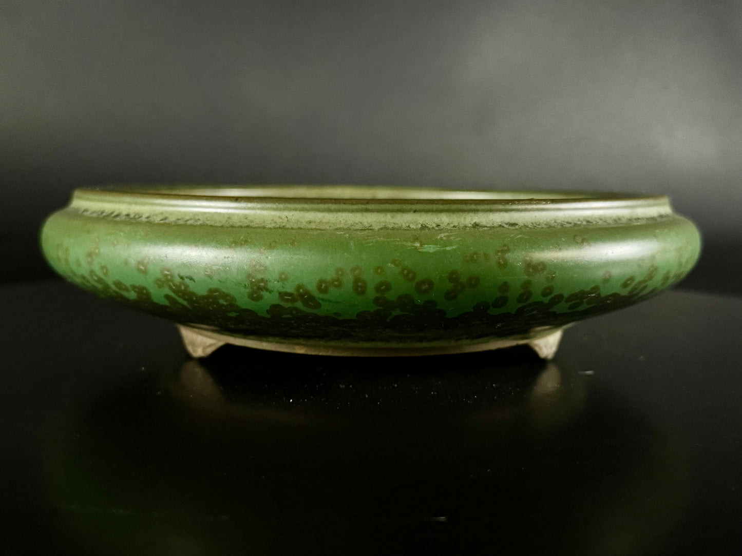 Kousen 光泉  - 常滑 – 19.0cm Round丸形Green ash glaze 緑釉