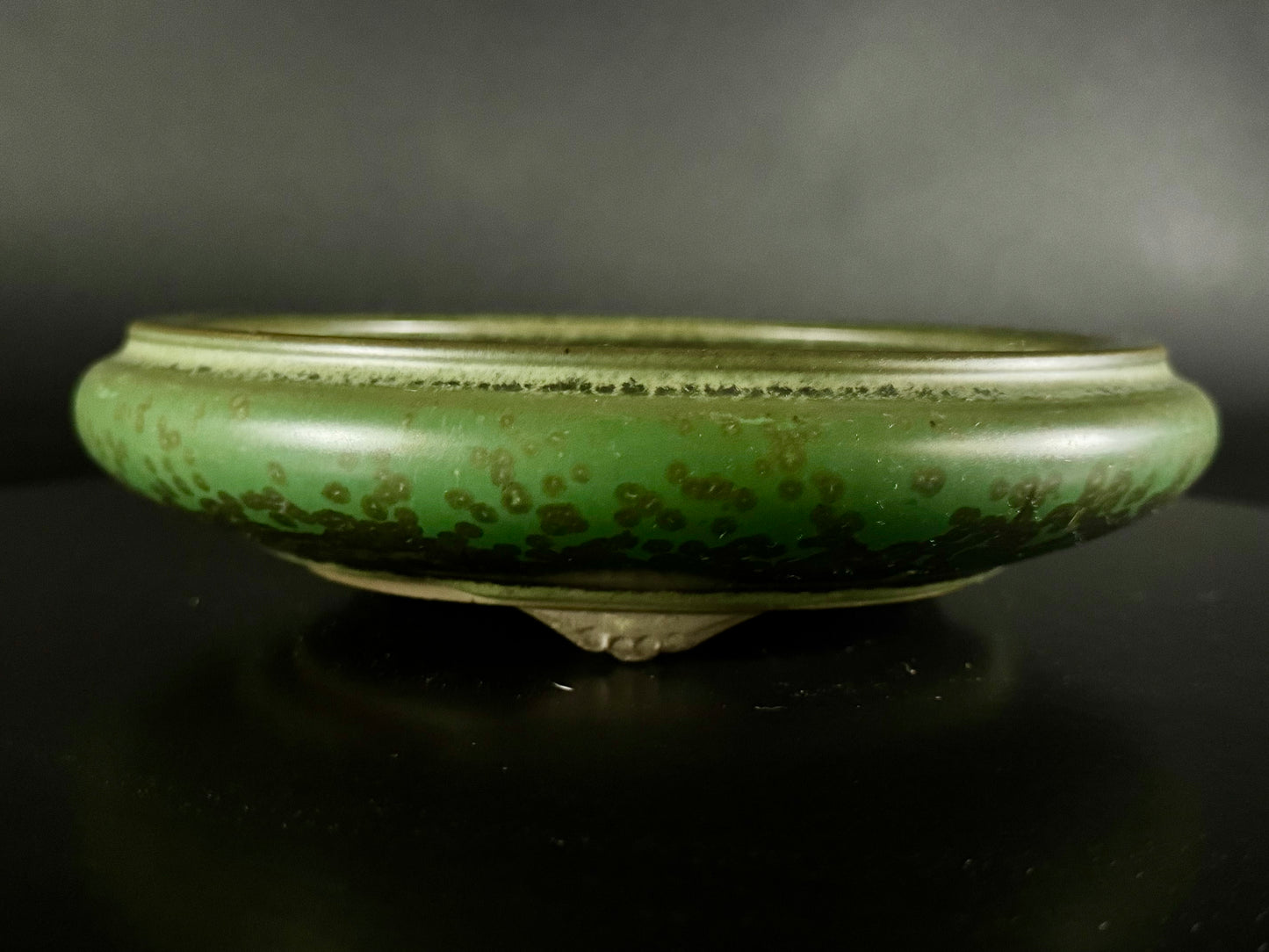 Kousen 光泉  - 常滑 – 19.0cm Round丸形Green ash glaze 緑釉