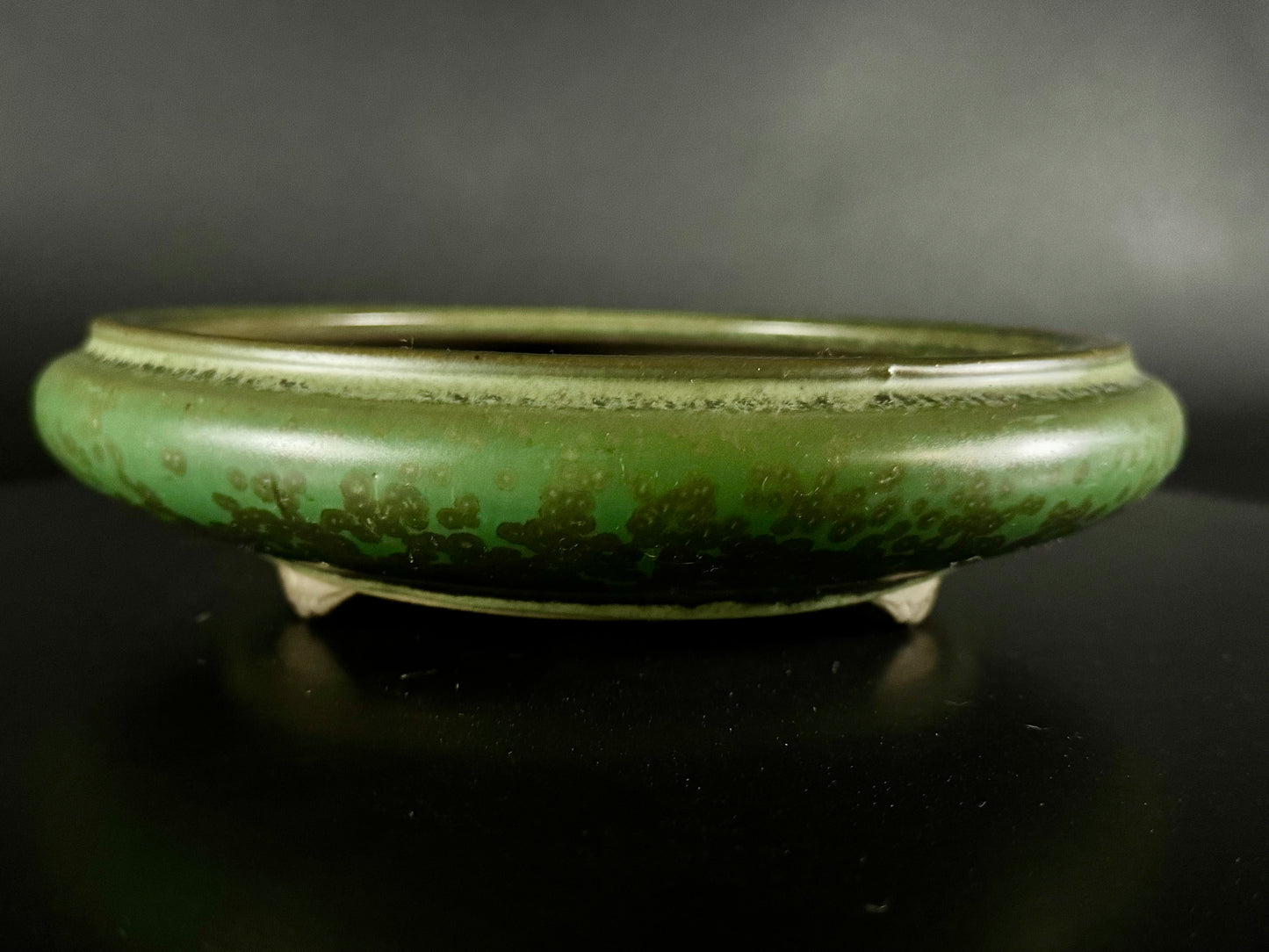 Kousen 光泉  - 常滑 – 19.0cm Round丸形Green ash glaze 緑釉