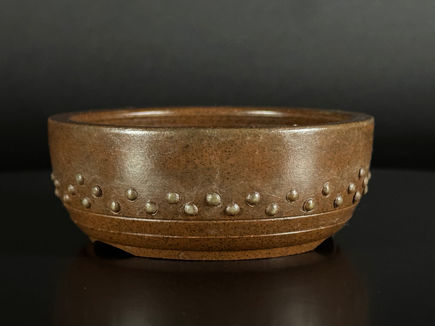 BIGEI 美芸 (Hirata Atsumi 平田あつみ) – 常滑 – 9.8x3.8cm Round – Unglazed  丸鉢・無釉
