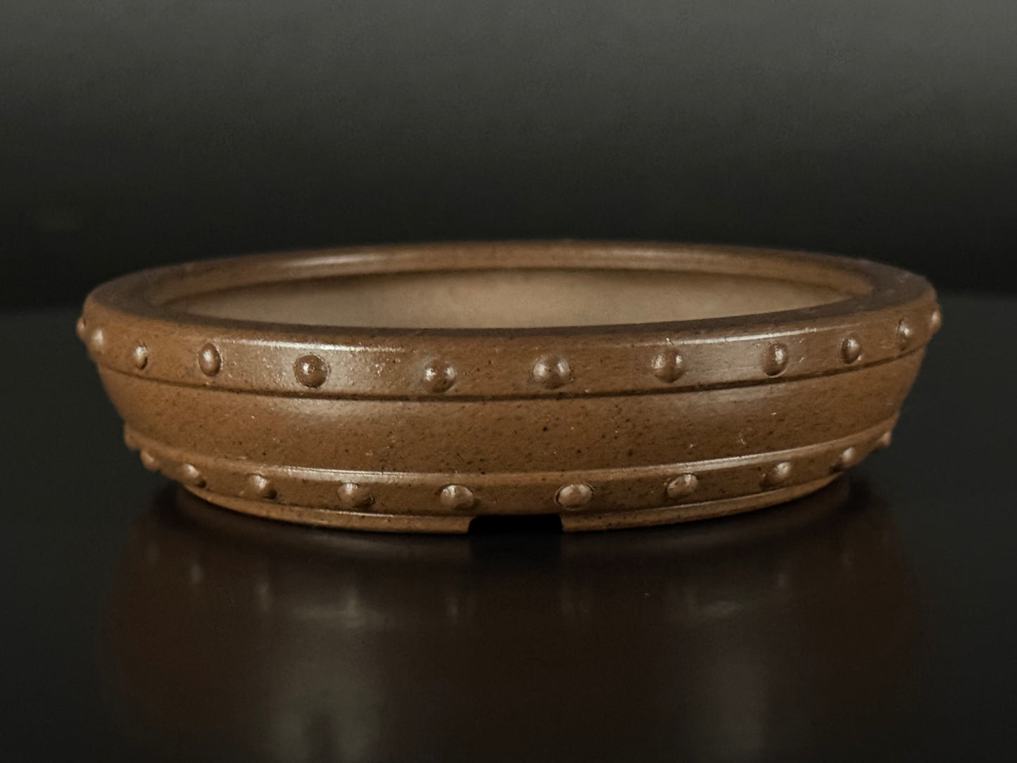 Kousen 光泉 - 常滑 – 10.6cm Round Drum  Unglazed 丸鉢・無釉 shallow profile