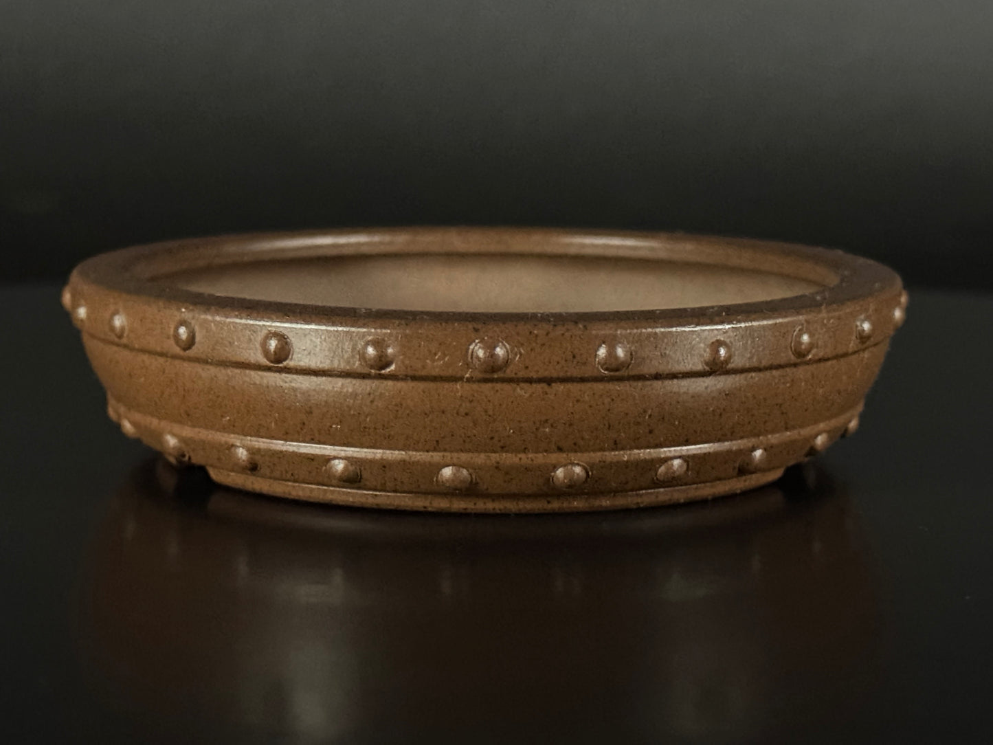 Kousen 光泉 - 常滑 – 10.6cm Round Drum  Unglazed 丸鉢・無釉 shallow profile