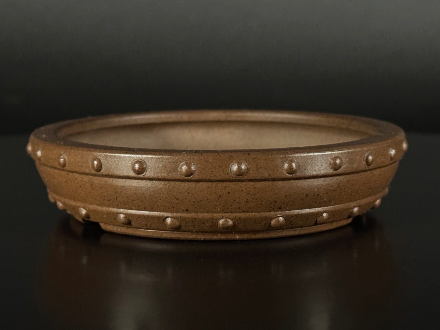 Kousen 光泉 - 常滑 – 10.6cm Round Drum  Unglazed 丸鉢・無釉 shallow profile