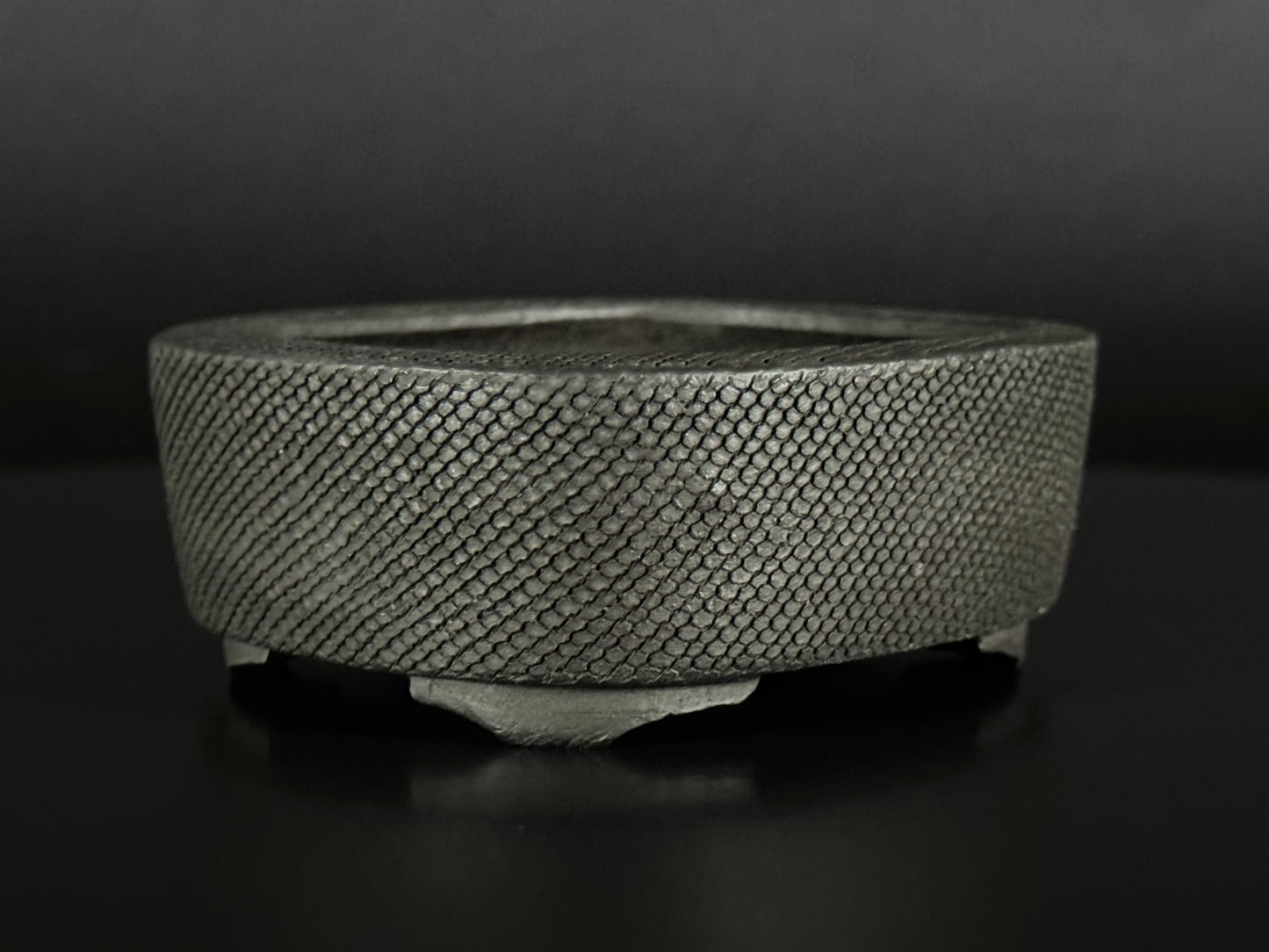 Heian Kōsen (平安香泉, Hashimoto Yoshikazu 橋本義一, 1933–2014) - 京都 – 9.2cm Rectangular unglazed (mukōyū 無釉) Not for Sale