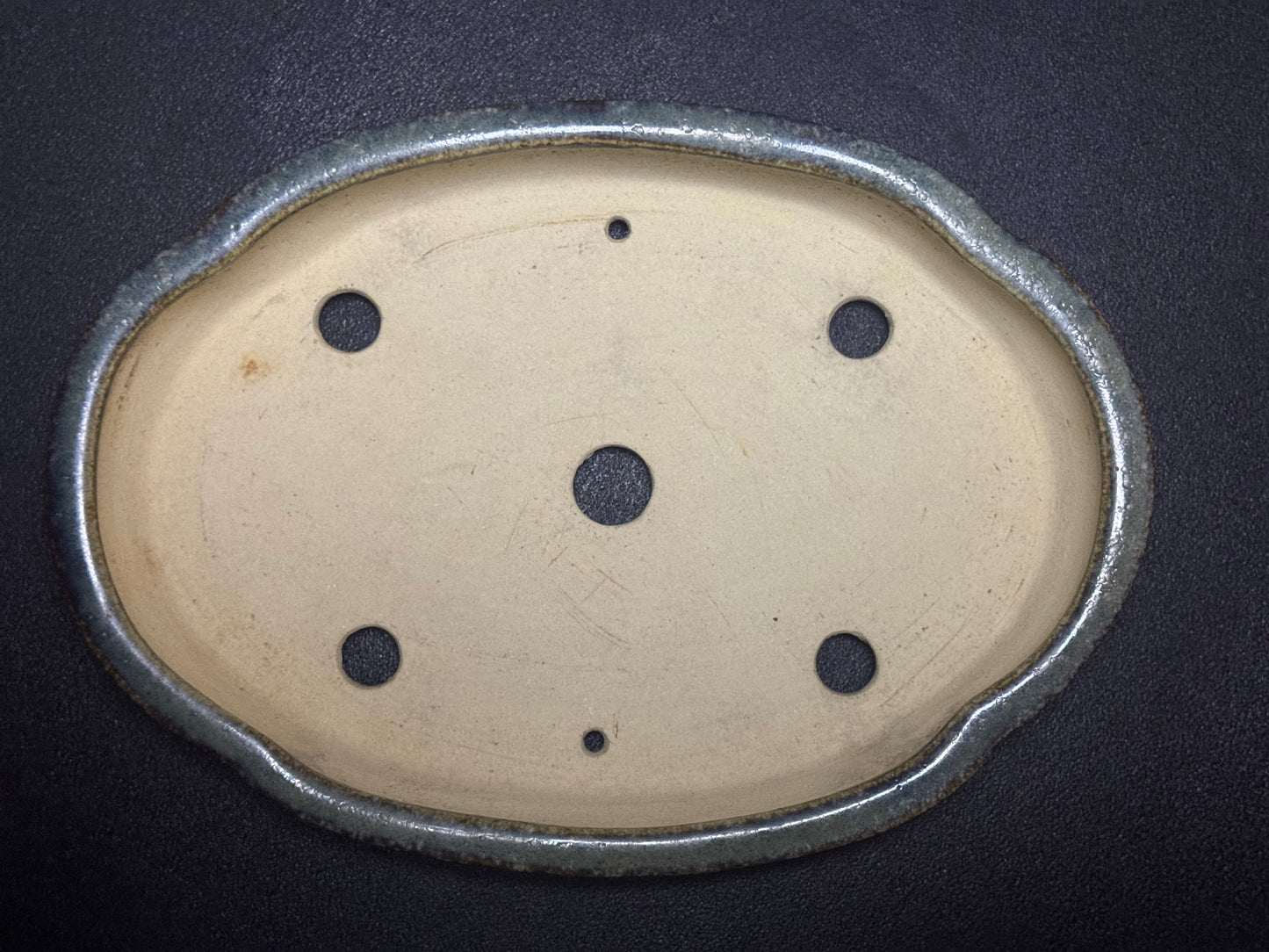 AIBA KOYO – Mr. AIBA Kouichirou（相場 恒一郎）– 常滑 - 28.3 cm Mokko-Style Oval Glazed 木瓜形楕円釉鉢）