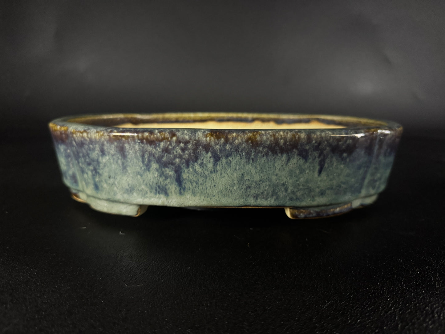 AIBA KOYO – Mr. AIBA Kouichirou（相場 恒一郎）– 常滑 - 28.3 cm Mokko-Style Oval Glazed 木瓜形楕円釉鉢）