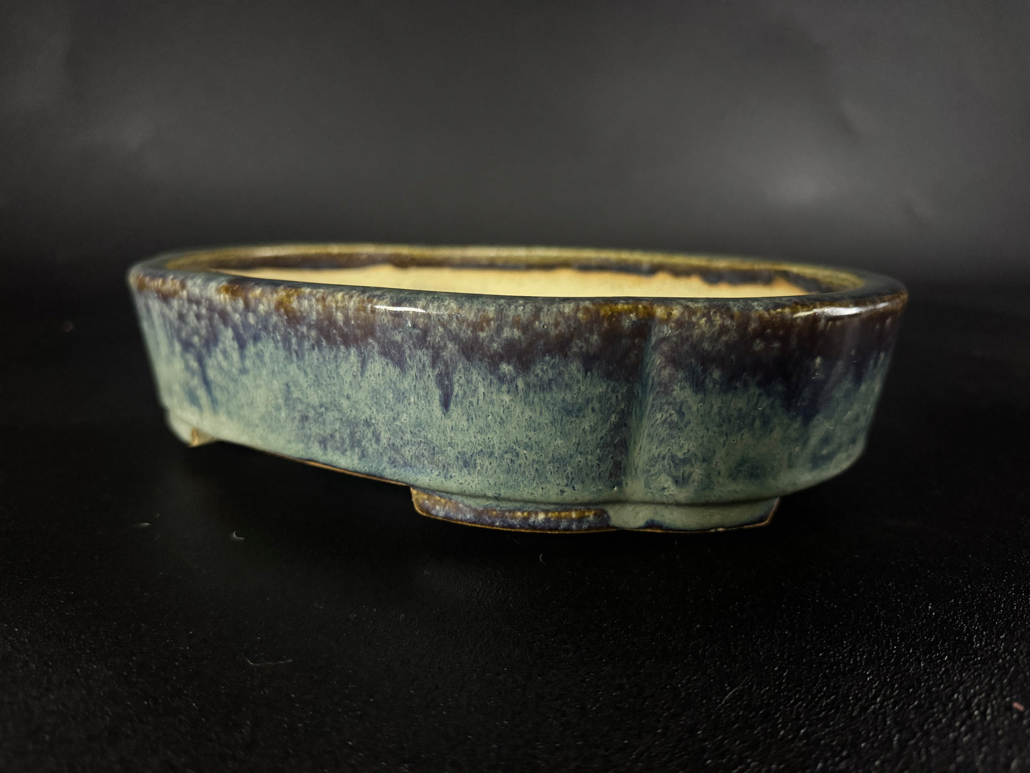 AIBA KOYO – Mr. AIBA Kouichirou（相場 恒一郎）– 常滑 - 28.3 cm Mokko-Style Oval Glazed 木瓜形楕円釉鉢）