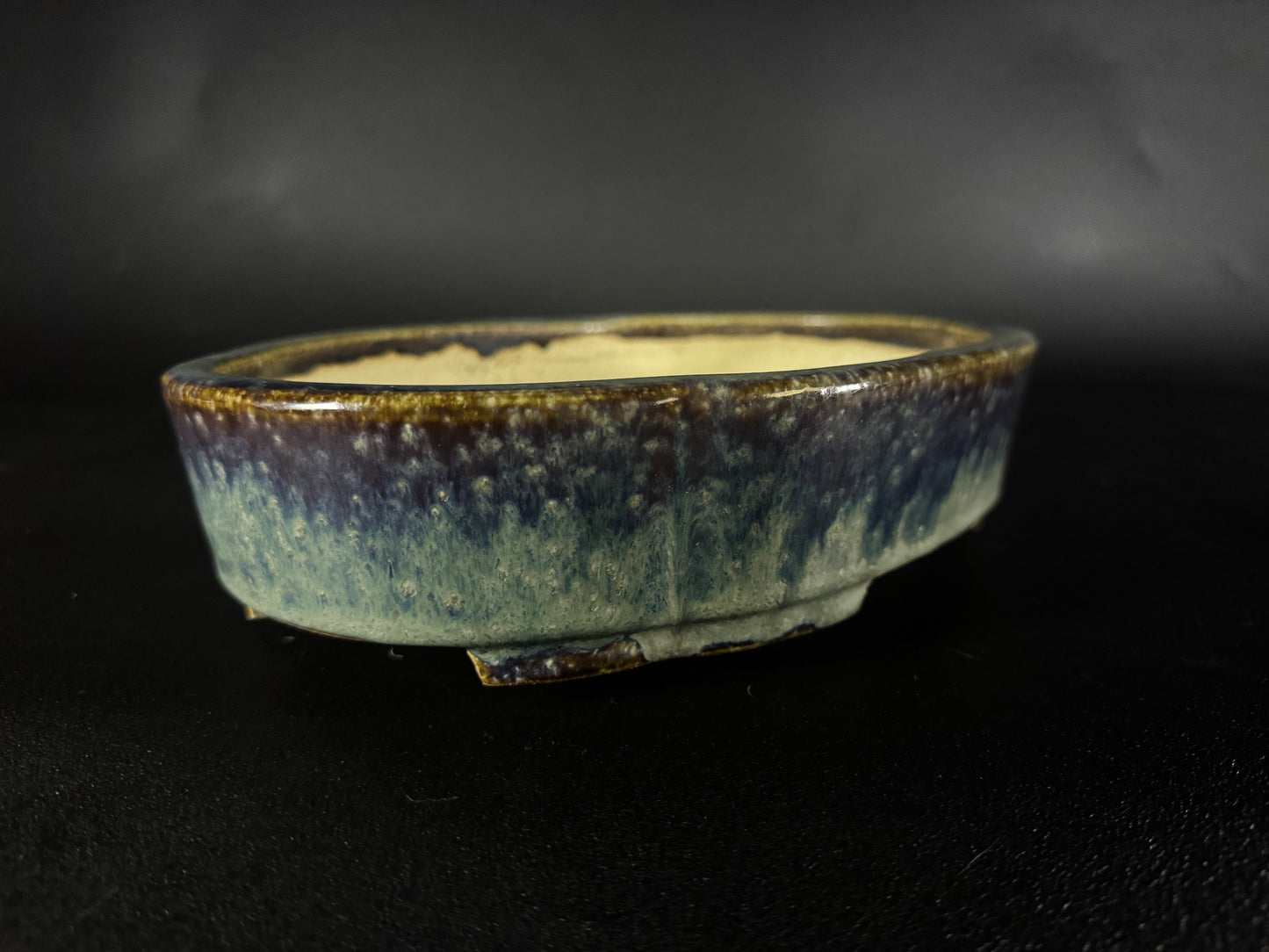 AIBA KOYO – Mr. AIBA Kouichirou（相場 恒一郎）– 常滑 - 28.3 cm Mokko-Style Oval Glazed 木瓜形楕円釉鉢）