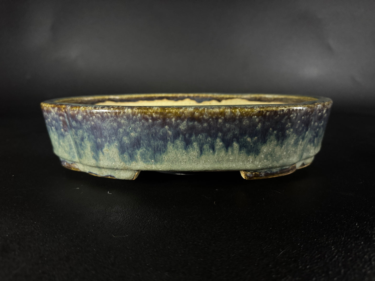 AIBA KOYO – Mr. AIBA Kouichirou（相場 恒一郎）– 常滑 - 28.3 cm Mokko-Style Oval Glazed 木瓜形楕円釉鉢）