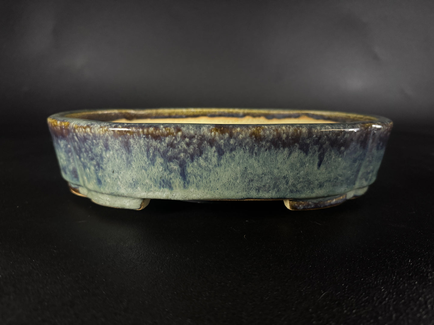 AIBA KOYO – Mr. AIBA Kouichirou（相場 恒一郎）– 常滑 - 28.3 cm Mokko-Style Oval Glazed 木瓜形楕円釉鉢）