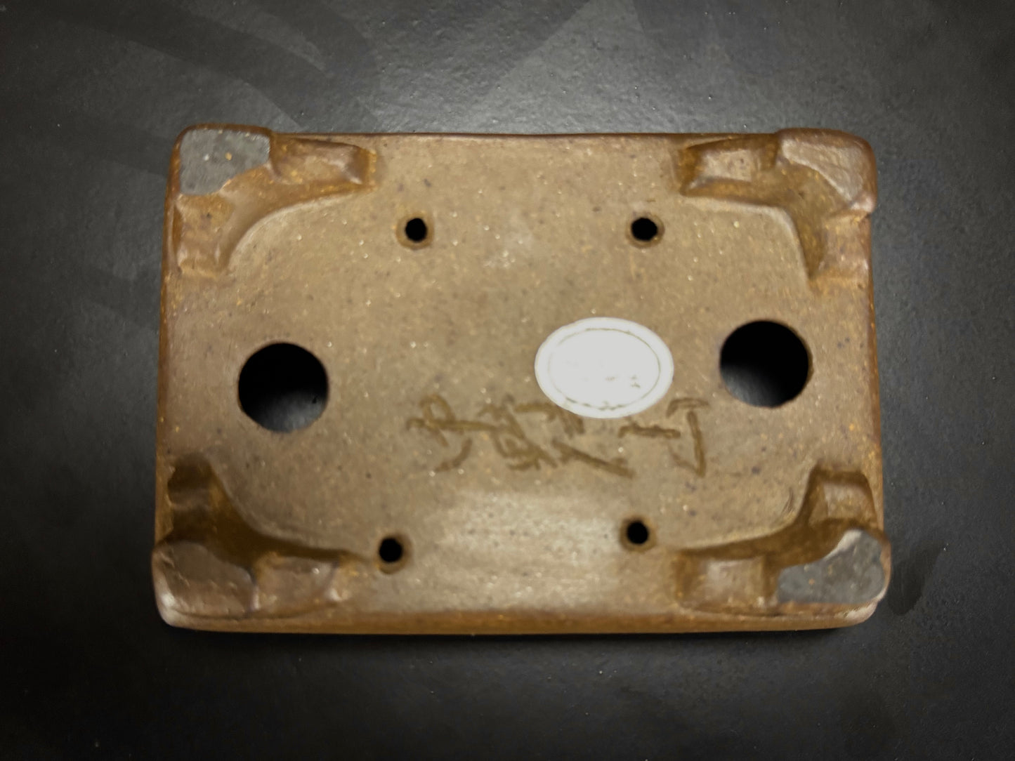 GYOZAN 1St Gen (Nakano Yukizyou “中野行常”) "Hand signed 爪描き" - 常滑 – 14.9cm Rectangular Unglazed (長方形 無釉)