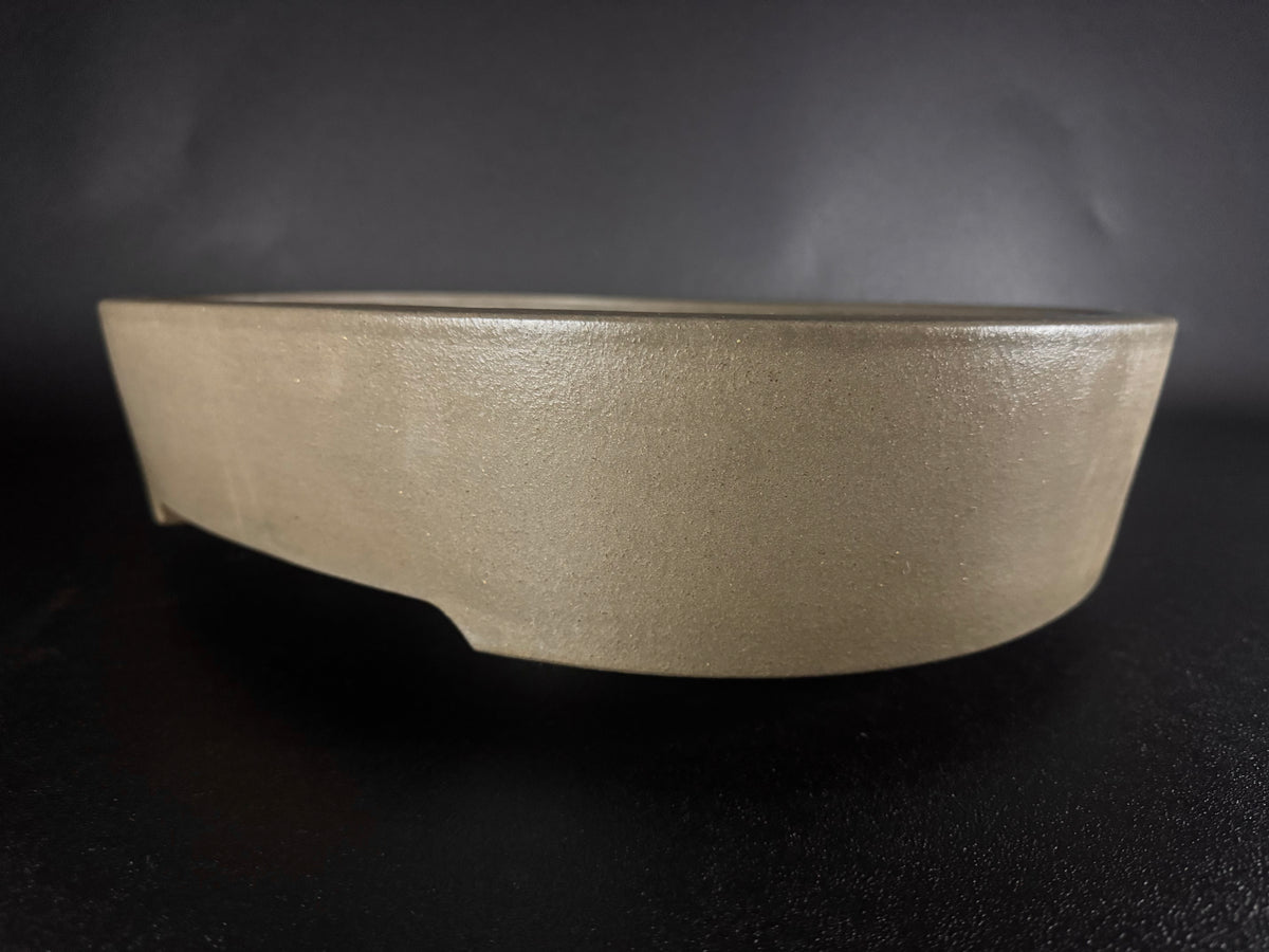 KEIZAN HISADA 久田桂山 – 2nd Generation 二代 – Hisada Sadao 久田貞雄 – Seal only 印のみ - 常滑 - 44.0cm Oval 楕円形 – Unglazed 無釉