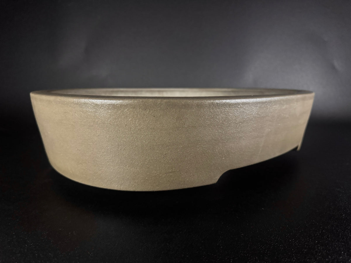 KEIZAN HISADA 久田桂山 – 2nd Generation 二代 – Hisada Sadao 久田貞雄 – Seal only 印のみ - 常滑 - 44.0cm Oval 楕円形 – Unglazed 無釉