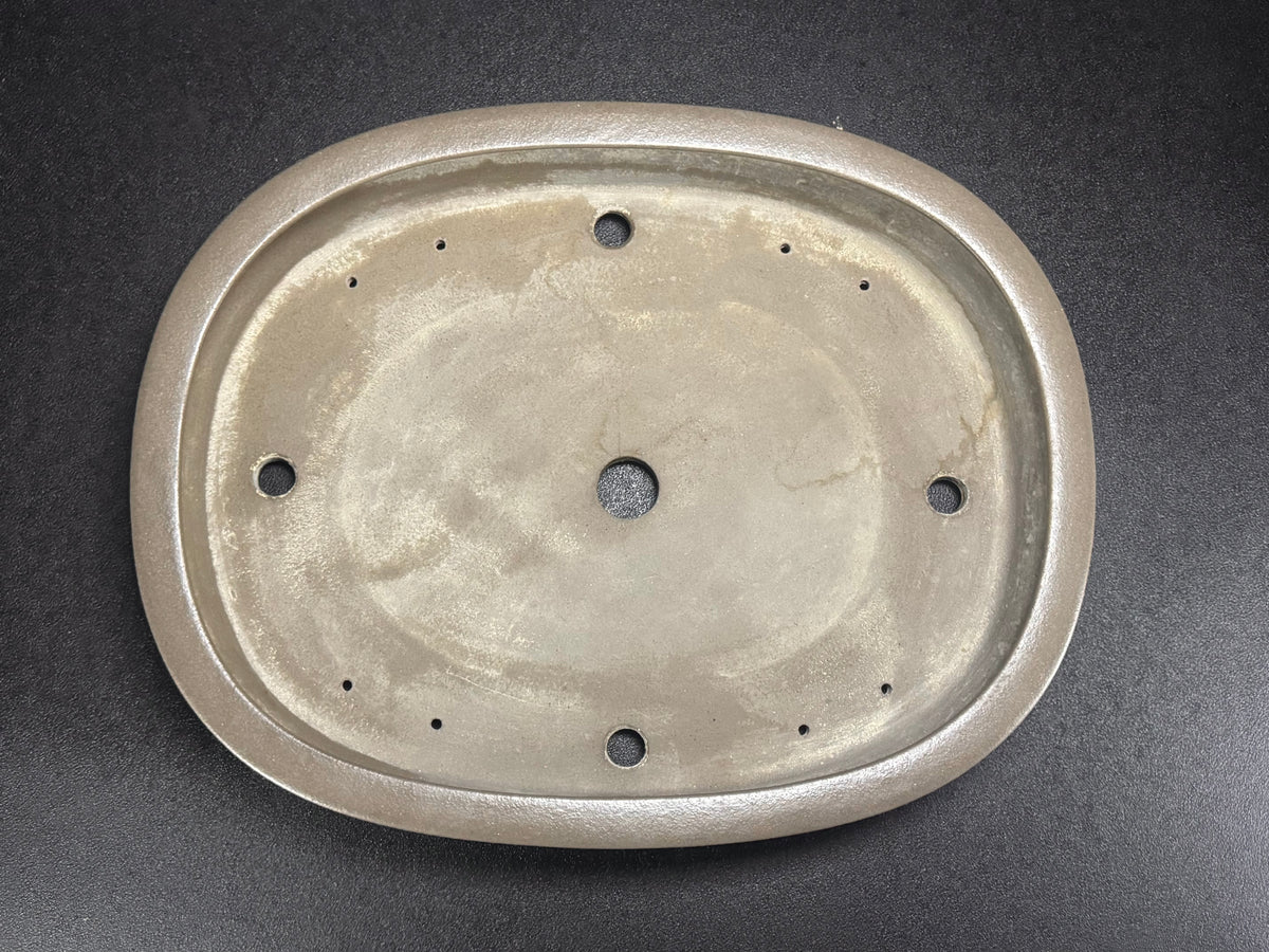 KEIZAN HISADA 久田桂山 – 2nd Generation 二代 – Hisada Sadao 久田貞雄 – Seal only 印のみ - 常滑 - 44.0cm Oval 楕円形 – Unglazed 無釉