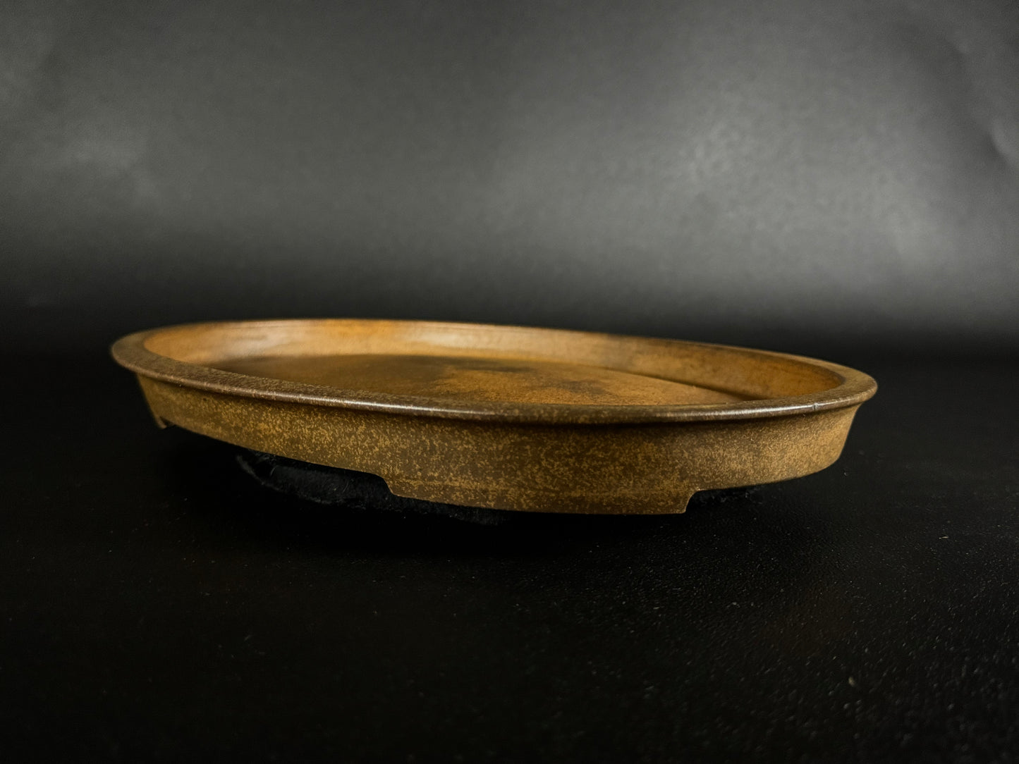 Mino Kenzan（美濃 健山 ）– 常滑 – 31.8cm Oval Unglazed Bonsai Pot（美濃 健山 常滑）