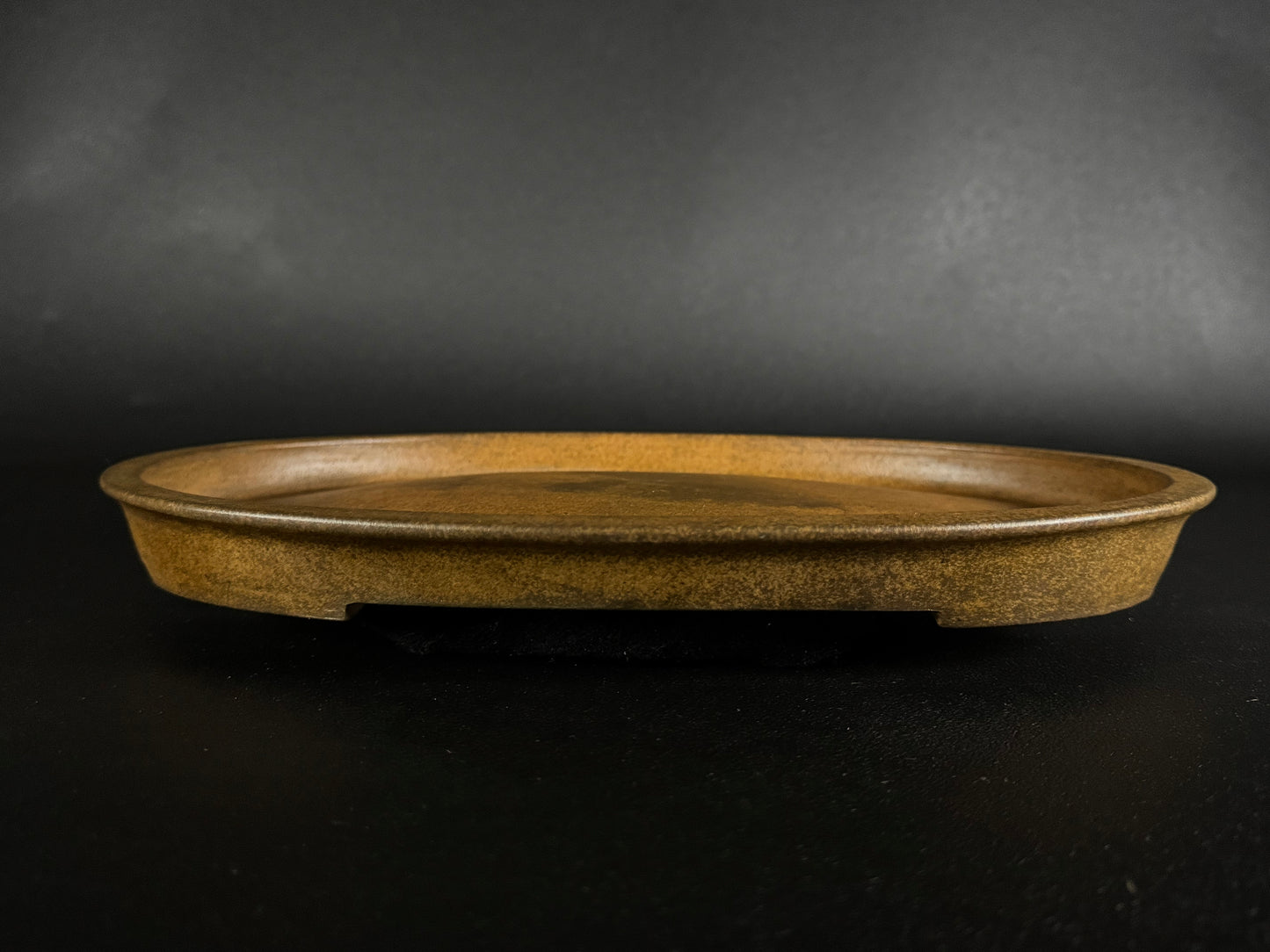 Mino Kenzan（美濃 健山 ）– 常滑 – 31.8cm Oval Unglazed Bonsai Pot（美濃 健山 常滑）