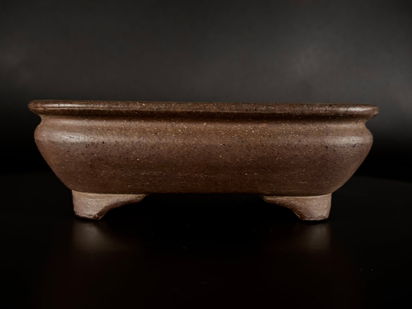 GYOZAN 1St Gen (Nakano Yukizyou “中野行常”)"Seal only 印のみ" - 常滑 - 14.9CM Rectangular Unglazed Bonsai Pot (長方形 無釉) Not for Sale