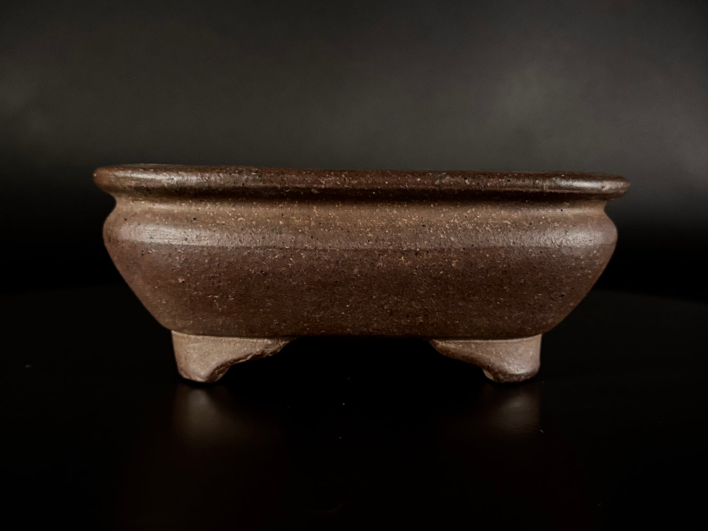 GYOZAN 1St Gen (Nakano Yukizyou “中野行常”)"Seal only 印のみ" - 常滑 - 14.9CM Rectangular Unglazed Bonsai Pot (長方形 無釉) Not for Sale