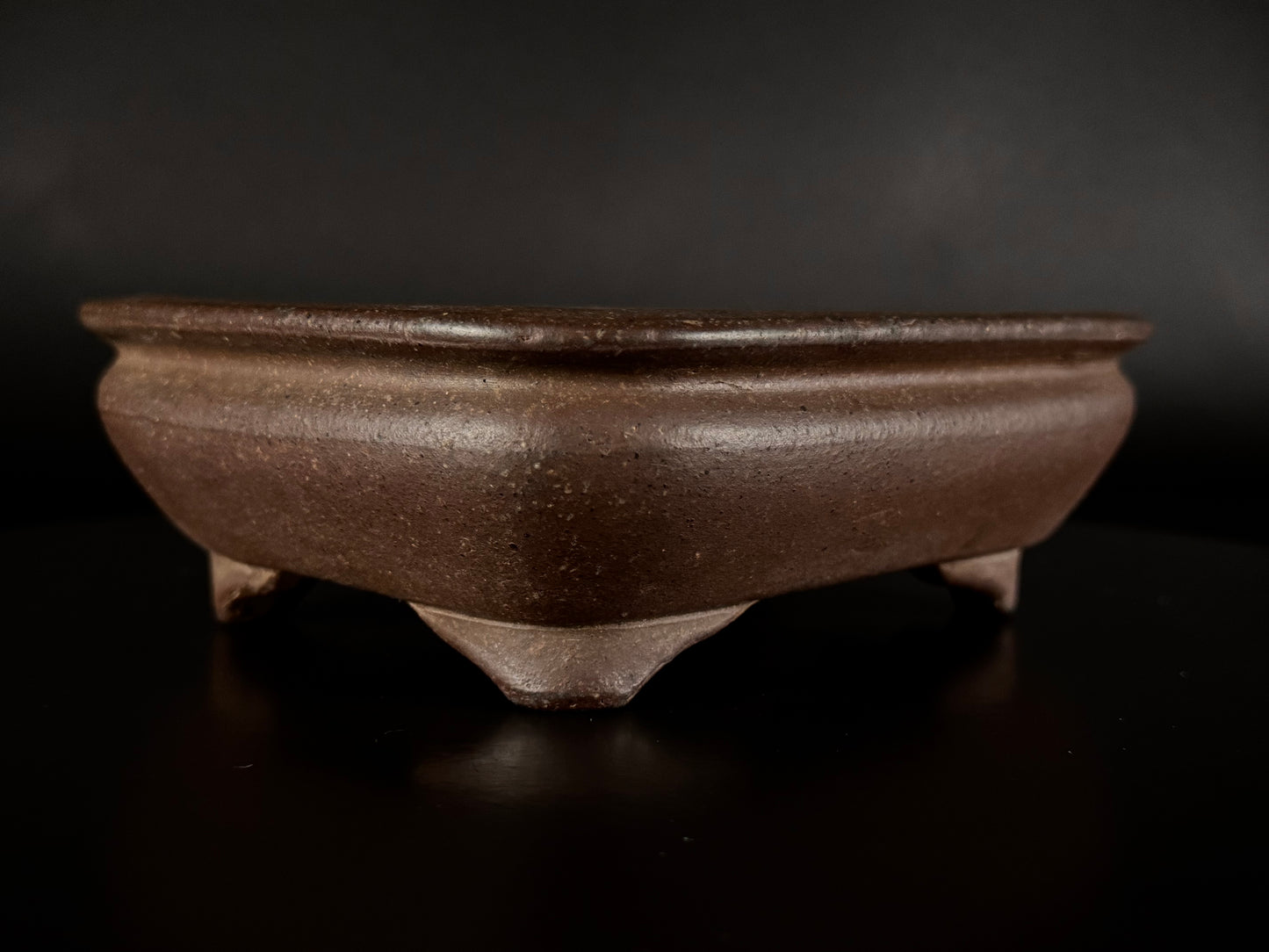 GYOZAN 1St Gen (Nakano Yukizyou “中野行常”)"Seal only 印のみ" - 常滑 - 14.9CM Rectangular Unglazed Bonsai Pot (長方形 無釉) Not for Sale
