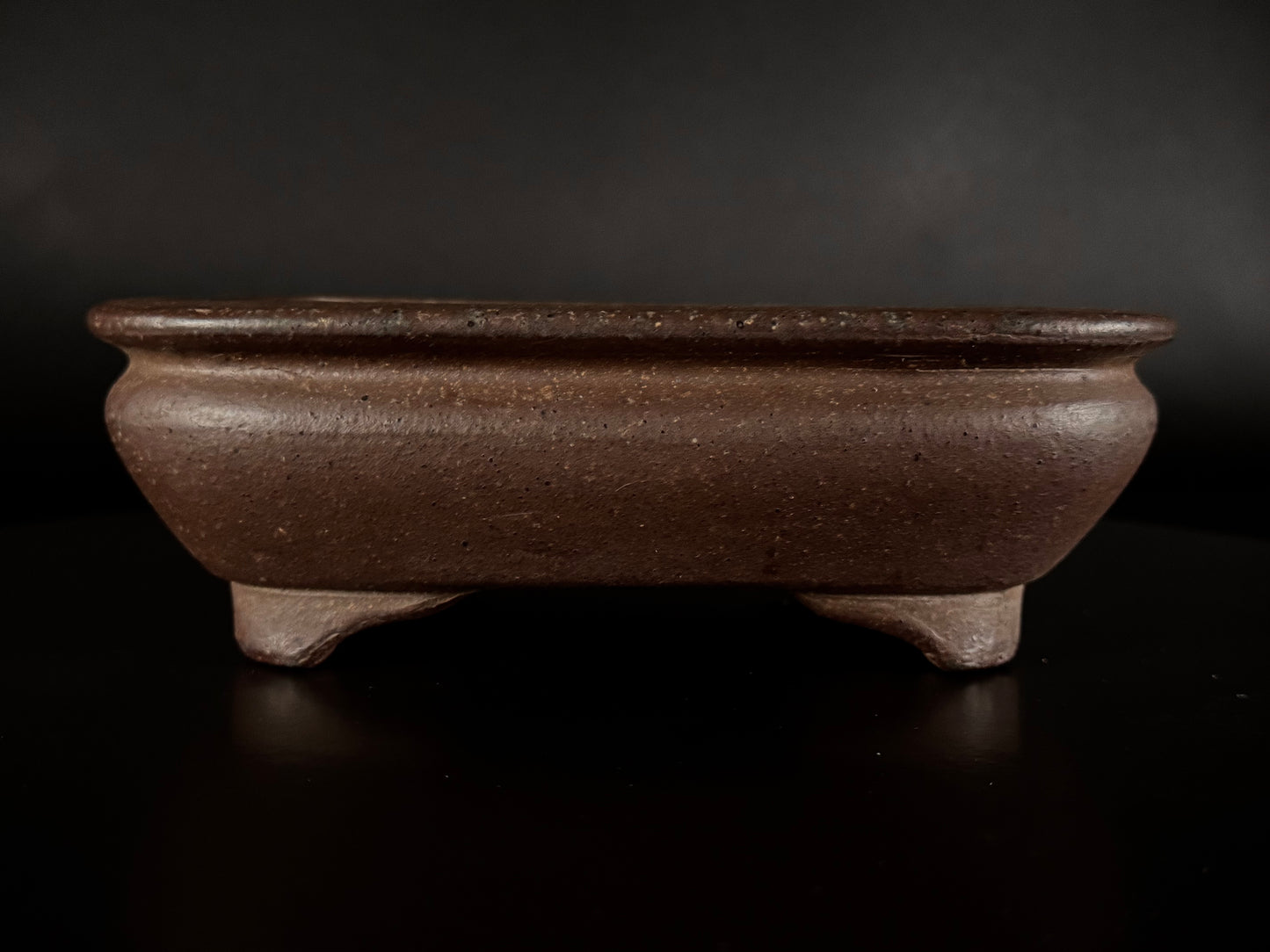 GYOZAN 1St Gen (Nakano Yukizyou “中野行常”)"Seal only 印のみ" - 常滑 - 14.9CM Rectangular Unglazed Bonsai Pot (長方形 無釉) Not for Sale