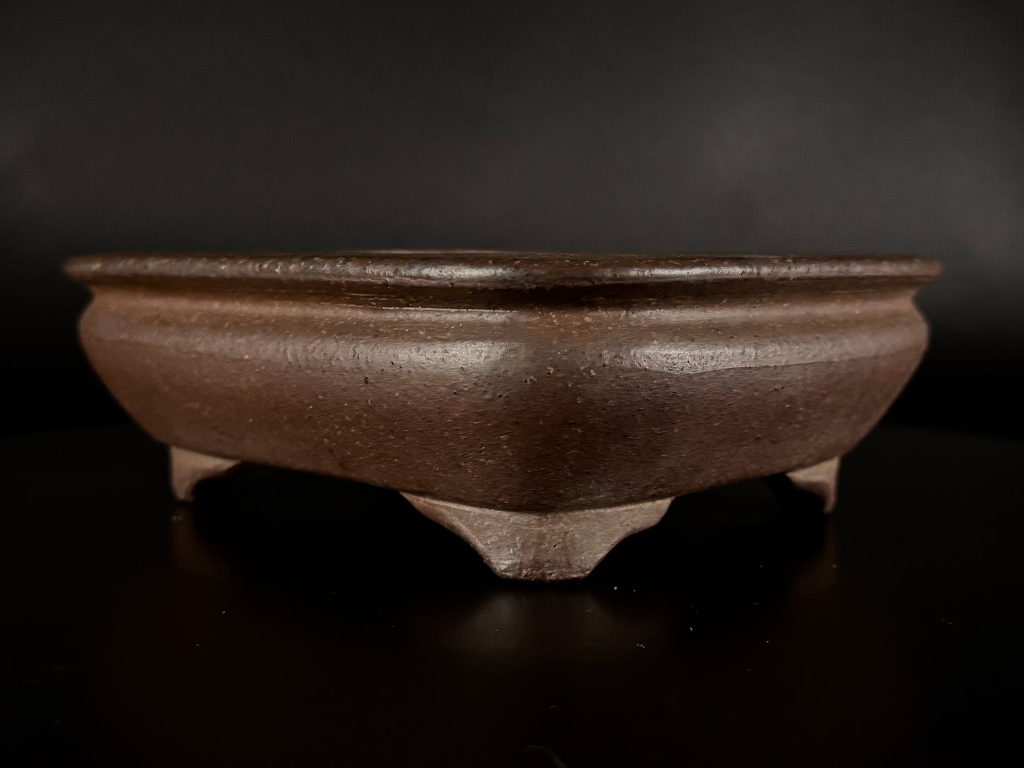 GYOZAN 1St Gen (Nakano Yukizyou “中野行常”)"Seal only 印のみ" - 常滑 - 14.9CM Rectangular Unglazed Bonsai Pot (長方形 無釉) Not for Sale