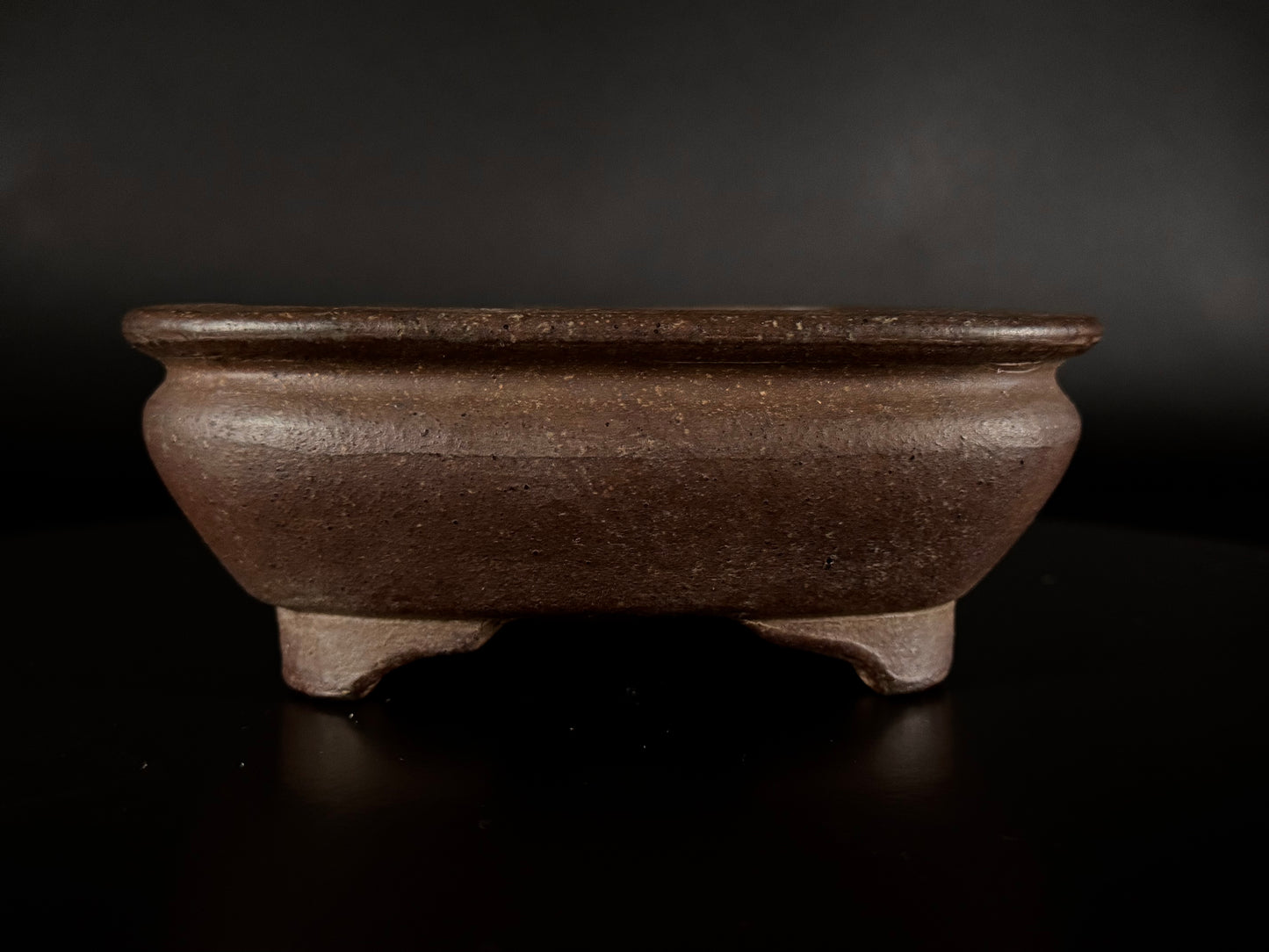 GYOZAN 1St Gen (Nakano Yukizyou “中野行常”)"Seal only 印のみ" - 常滑 - 14.9CM Rectangular Unglazed Bonsai Pot (長方形 無釉) Not for Sale