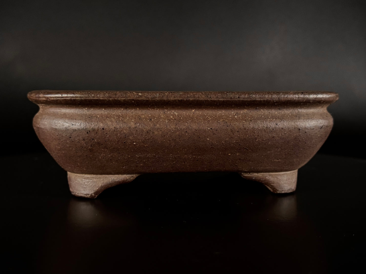 GYOZAN 1St Gen (Nakano Yukizyou “中野行常”)"Seal only 印のみ" - 常滑 - 14.9CM Rectangular Unglazed Bonsai Pot (長方形 無釉) Not for Sale
