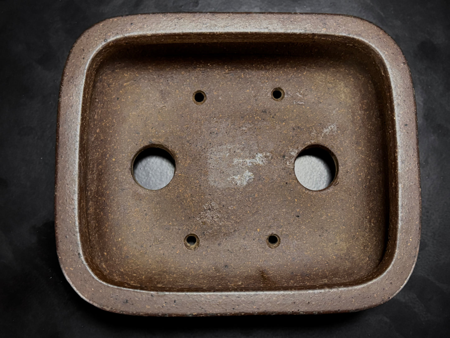 GYOZAN 1St Gen (Nakano Yukizyou “中野行常”)"Seal only 印のみ" - 常滑 - 14.9CM Rectangular Unglazed Bonsai Pot (長方形 無釉) Not for Sale