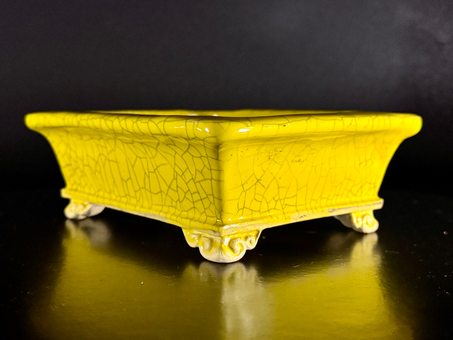 FUKUDA KEIUN 福田慶雲 – 常滑- 16.5cm Rectangular Crackle Glazed (長方形 貫入釉)