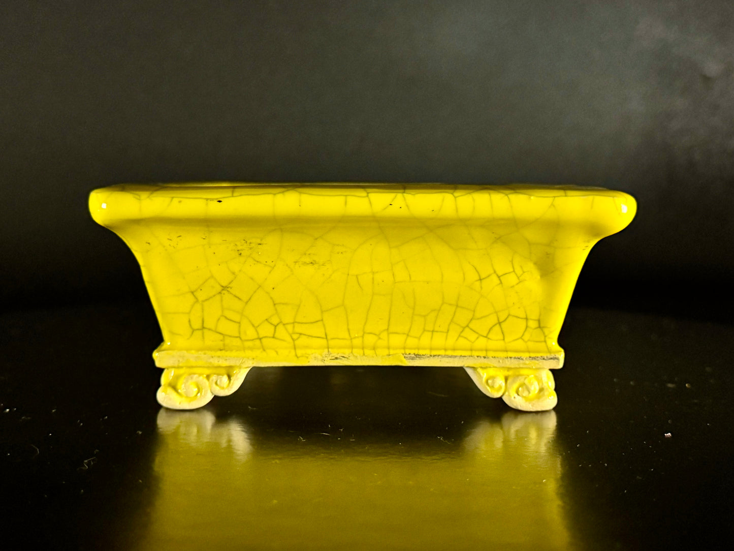 FUKUDA KEIUN 福田慶雲 – 常滑- 16.5cm Rectangular Crackle Glazed (長方形 貫入釉)
