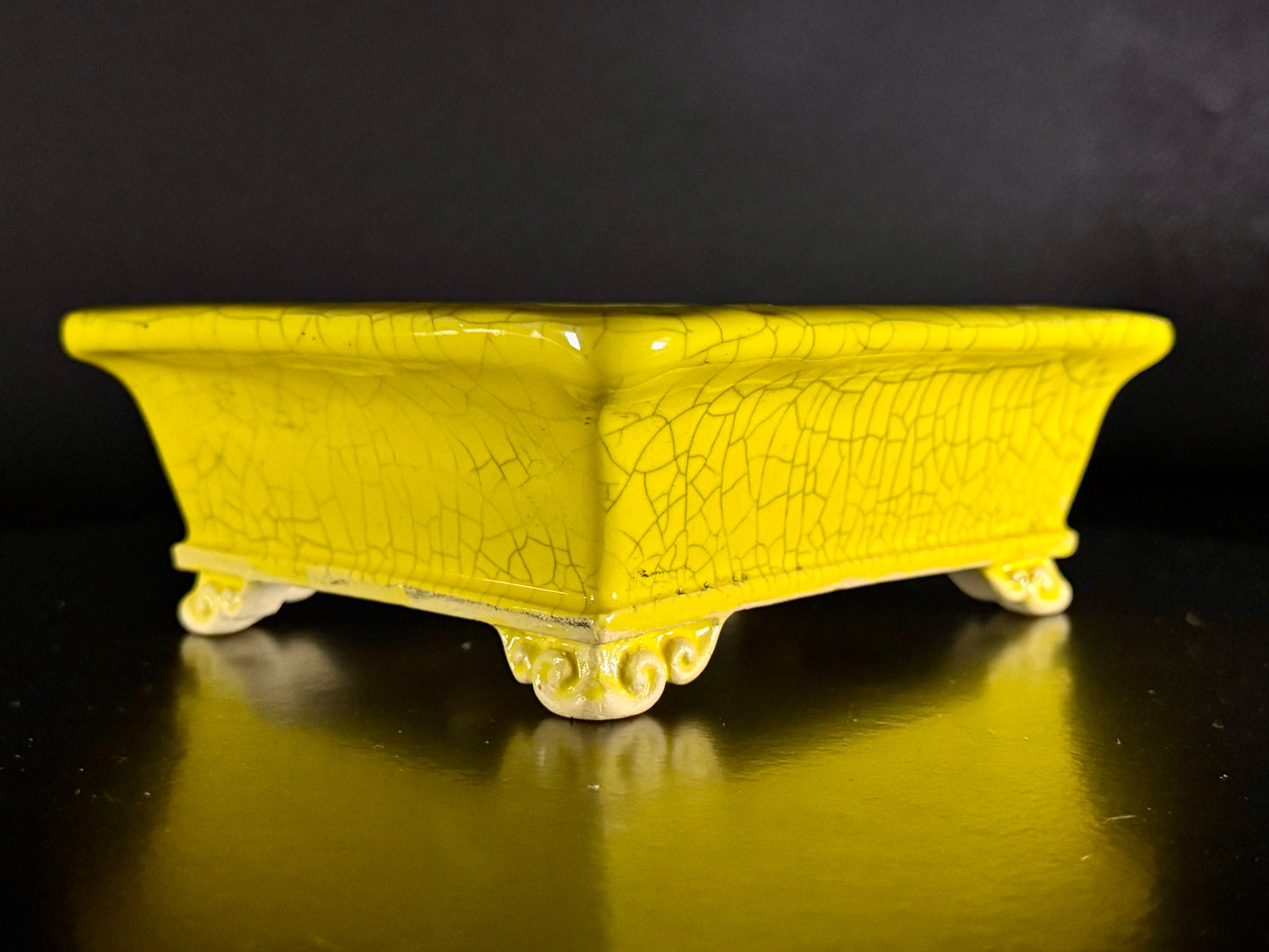 FUKUDA KEIUN 福田慶雲 – 常滑- 16.5cm Rectangular Crackle Glazed (長方形 貫入釉)