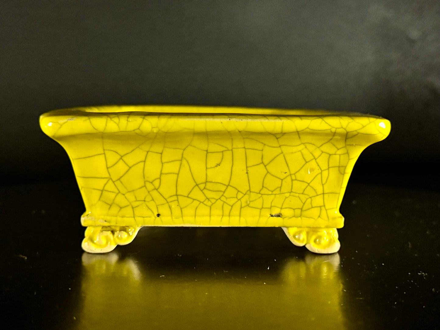 FUKUDA KEIUN 福田慶雲 – 常滑- 16.5cm Rectangular Crackle Glazed (長方形 貫入釉)