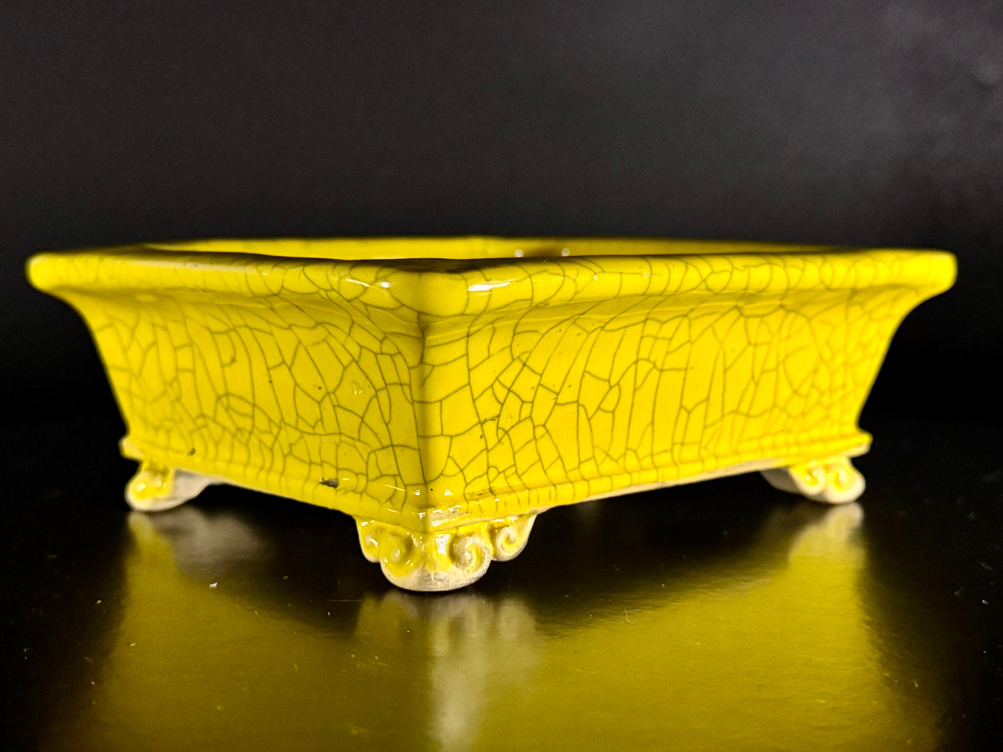 FUKUDA KEIUN 福田慶雲 – 常滑- 16.5cm Rectangular Crackle Glazed (長方形 貫入釉)