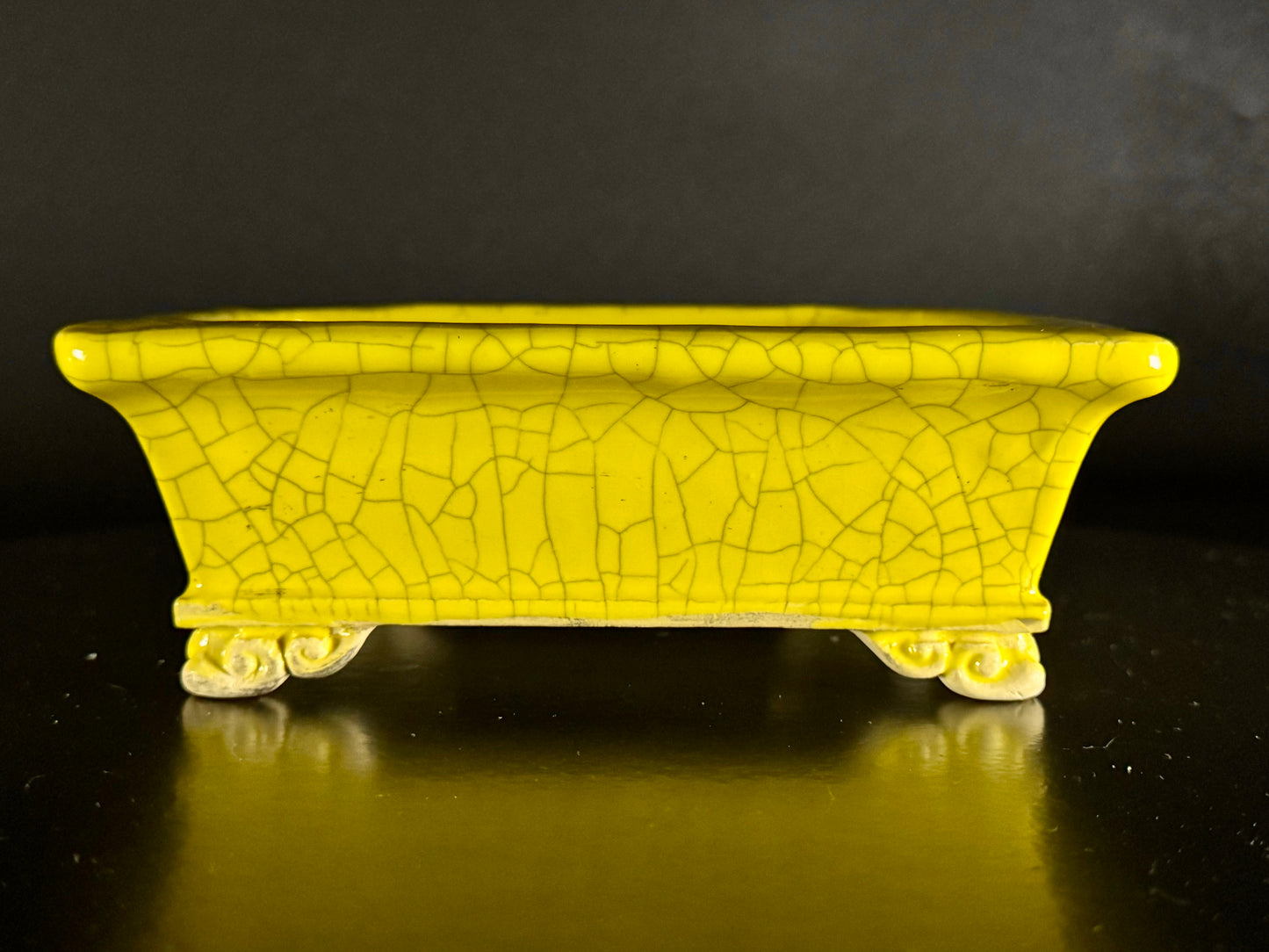 FUKUDA KEIUN 福田慶雲 – 常滑- 16.5cm Rectangular Crackle Glazed (長方形 貫入釉)