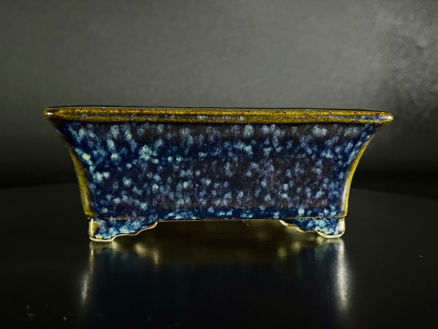 TERAHATA 2nd Gen ( Terahata Satomi 寺幡 サトミ ) - 常滑 –  16.2cm Rectangular Cucumber Blue Glazed