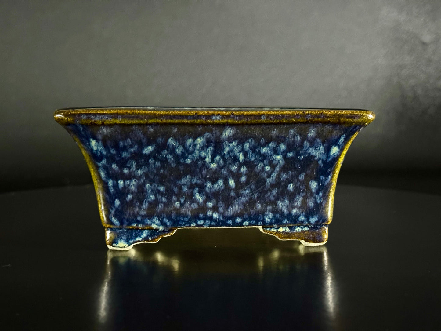 TERAHATA 2nd Gen ( Terahata Satomi 寺幡 サトミ ) - 常滑 –  16.2cm Rectangular Cucumber Blue Glazed
