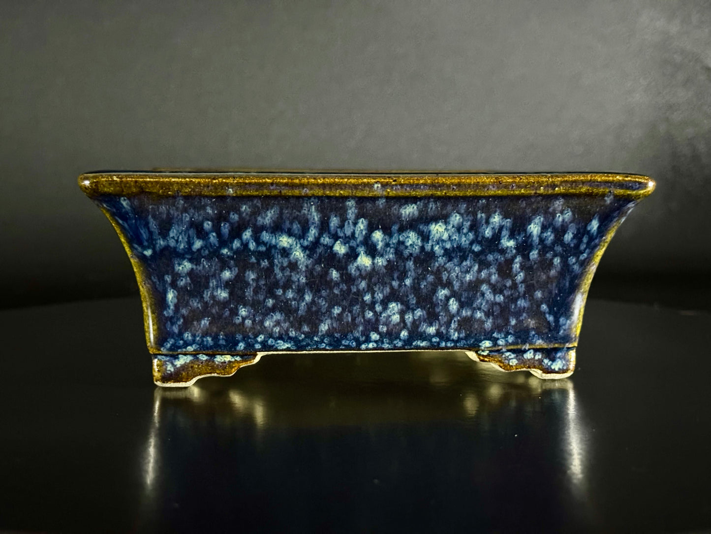 TERAHATA 2nd Gen ( Terahata Satomi 寺幡 サトミ ) - 常滑 –  16.2cm Rectangular Cucumber Blue Glazed