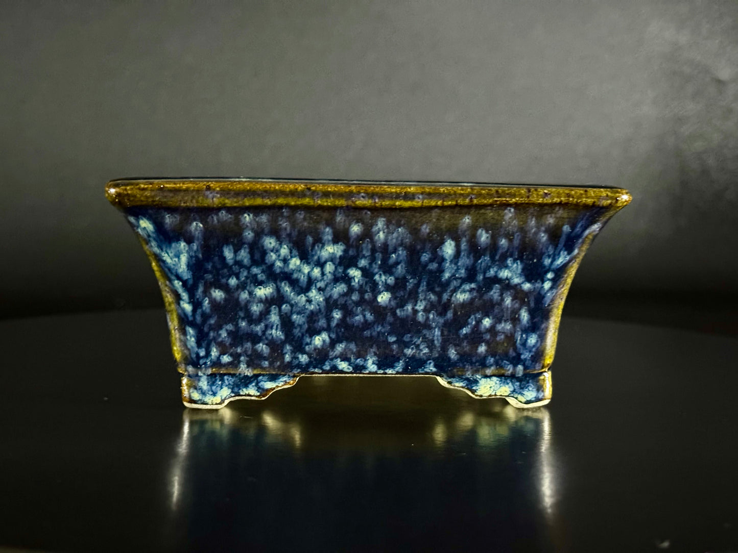 TERAHATA 2nd Gen ( Terahata Satomi 寺幡 サトミ ) - 常滑 –  16.2cm Rectangular Cucumber Blue Glazed