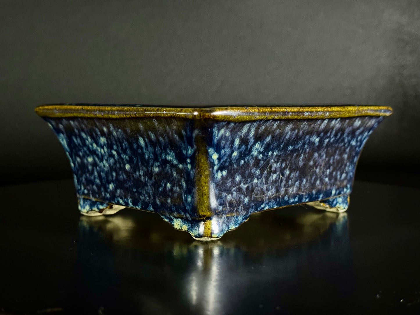 TERAHATA 2nd Gen ( Terahata Satomi 寺幡 サトミ ) - 常滑 –  16.2cm Rectangular Cucumber Blue Glazed