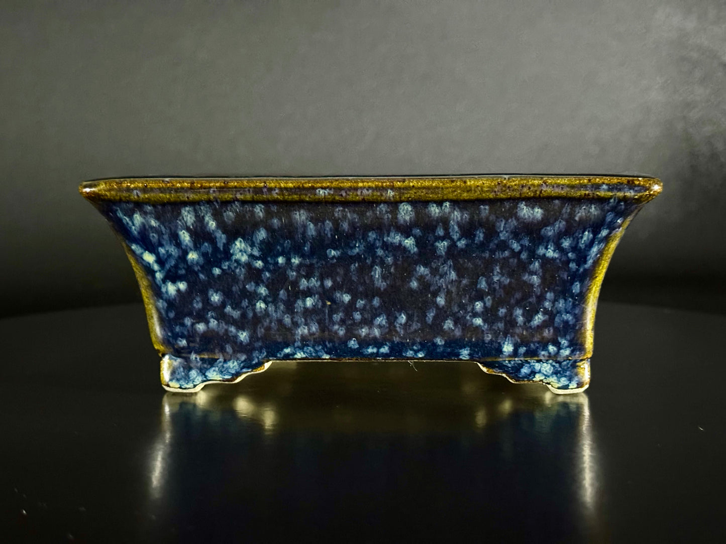 TERAHATA 2nd Gen ( Terahata Satomi 寺幡 サトミ ) - 常滑 –  16.2cm Rectangular Cucumber Blue Glazed