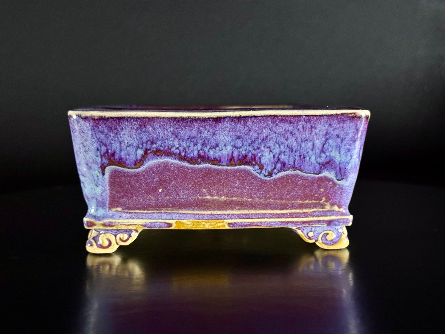 FUKUDA KEIUN 福田慶雲 – 常滑- 15.2cm Rectangular Glazed (長方形 釉薬)