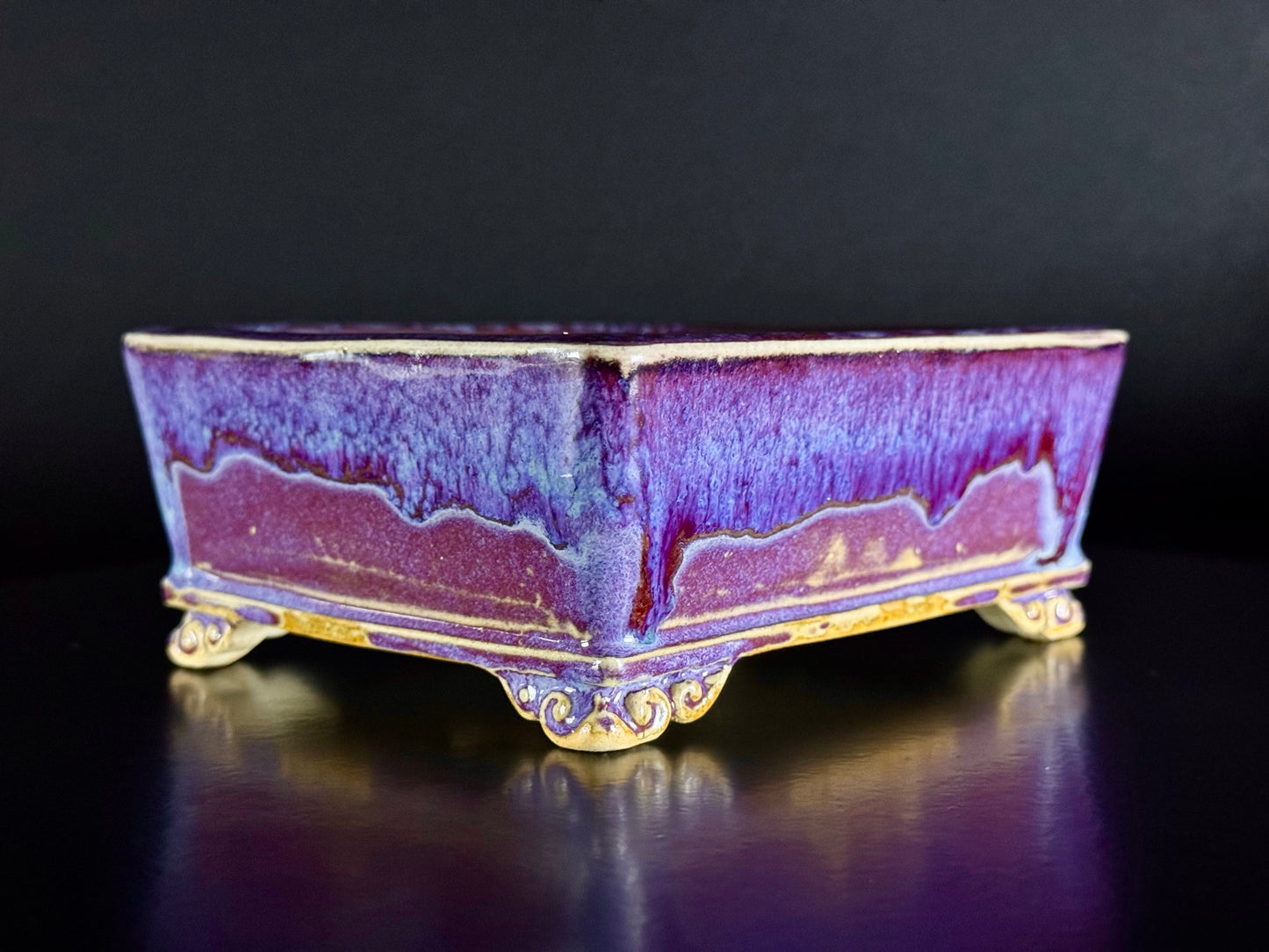 FUKUDA KEIUN 福田慶雲 – 常滑- 15.2cm Rectangular Glazed (長方形 釉薬)