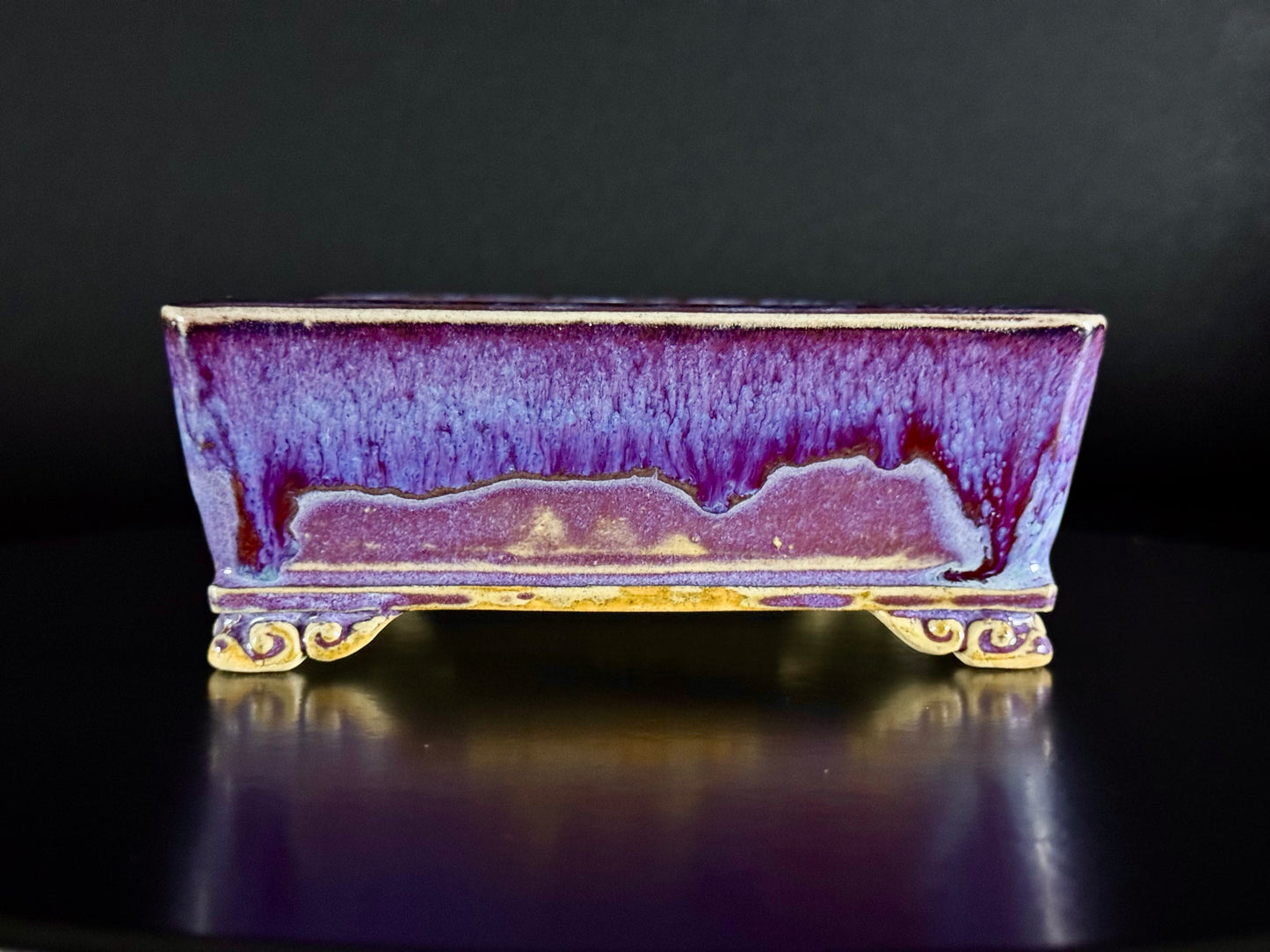 FUKUDA KEIUN 福田慶雲 – 常滑- 15.2cm Rectangular Glazed (長方形 釉薬)