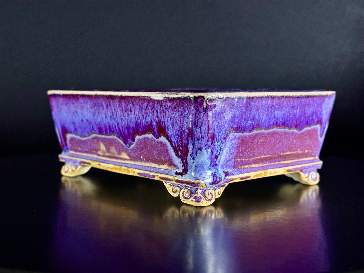 FUKUDA KEIUN 福田慶雲 – 常滑- 15.2cm Rectangular Glazed (長方形 釉薬)