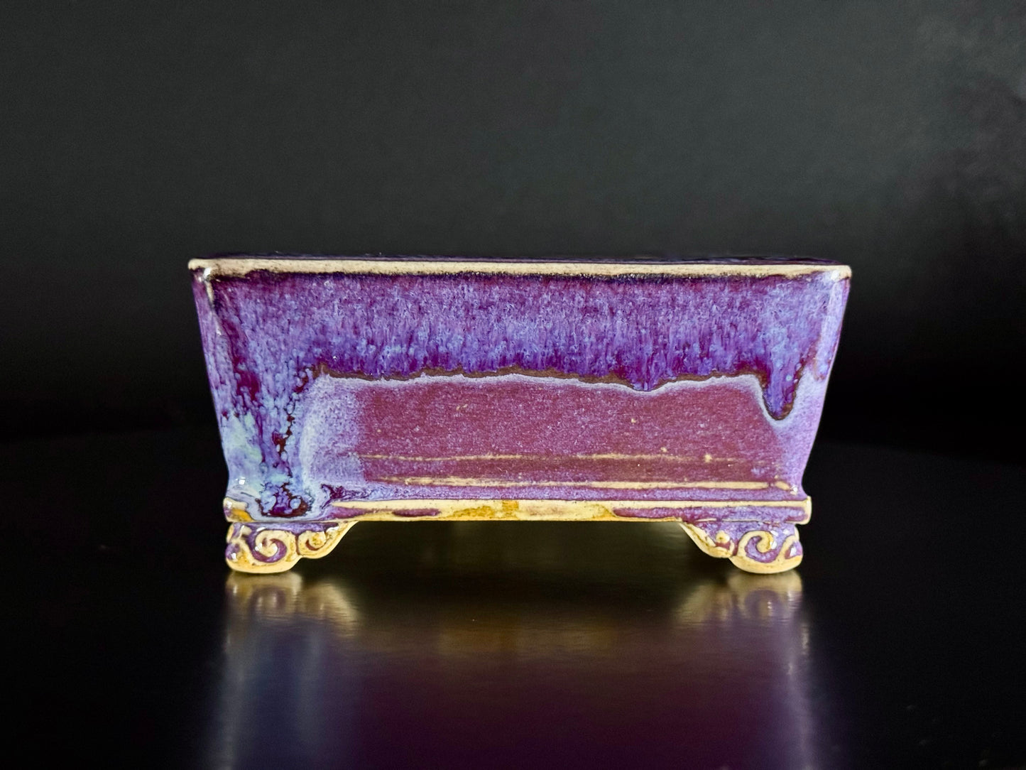 FUKUDA KEIUN 福田慶雲 – 常滑- 15.2cm Rectangular Glazed (長方形 釉薬)