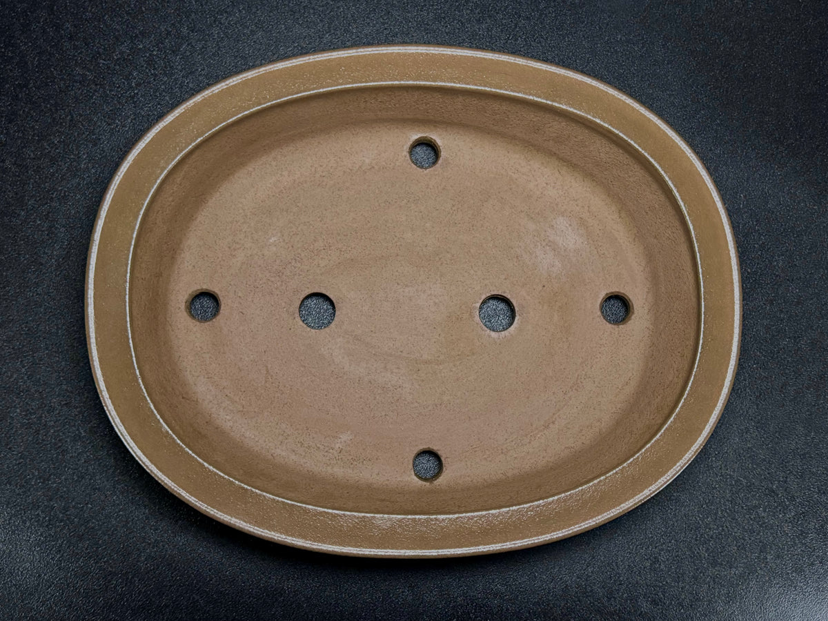 KEIZAN HISADA 久田桂山 – 2nd Generation 二代 – Hisada Sadao 久田貞雄 – Seal only 印のみ - 常滑 - 39.8cm 0val Unglazed 楕円形 無釉