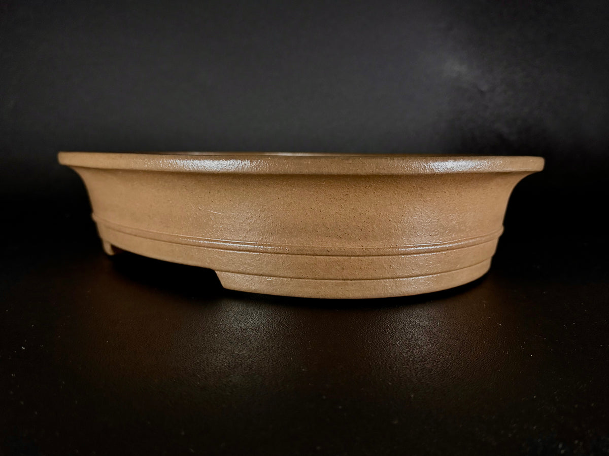 KEIZAN HISADA 久田桂山 – 2nd Generation 二代 – Hisada Sadao 久田貞雄 – Seal only 印のみ - 常滑 - 39.8cm 0val Unglazed 楕円形 無釉