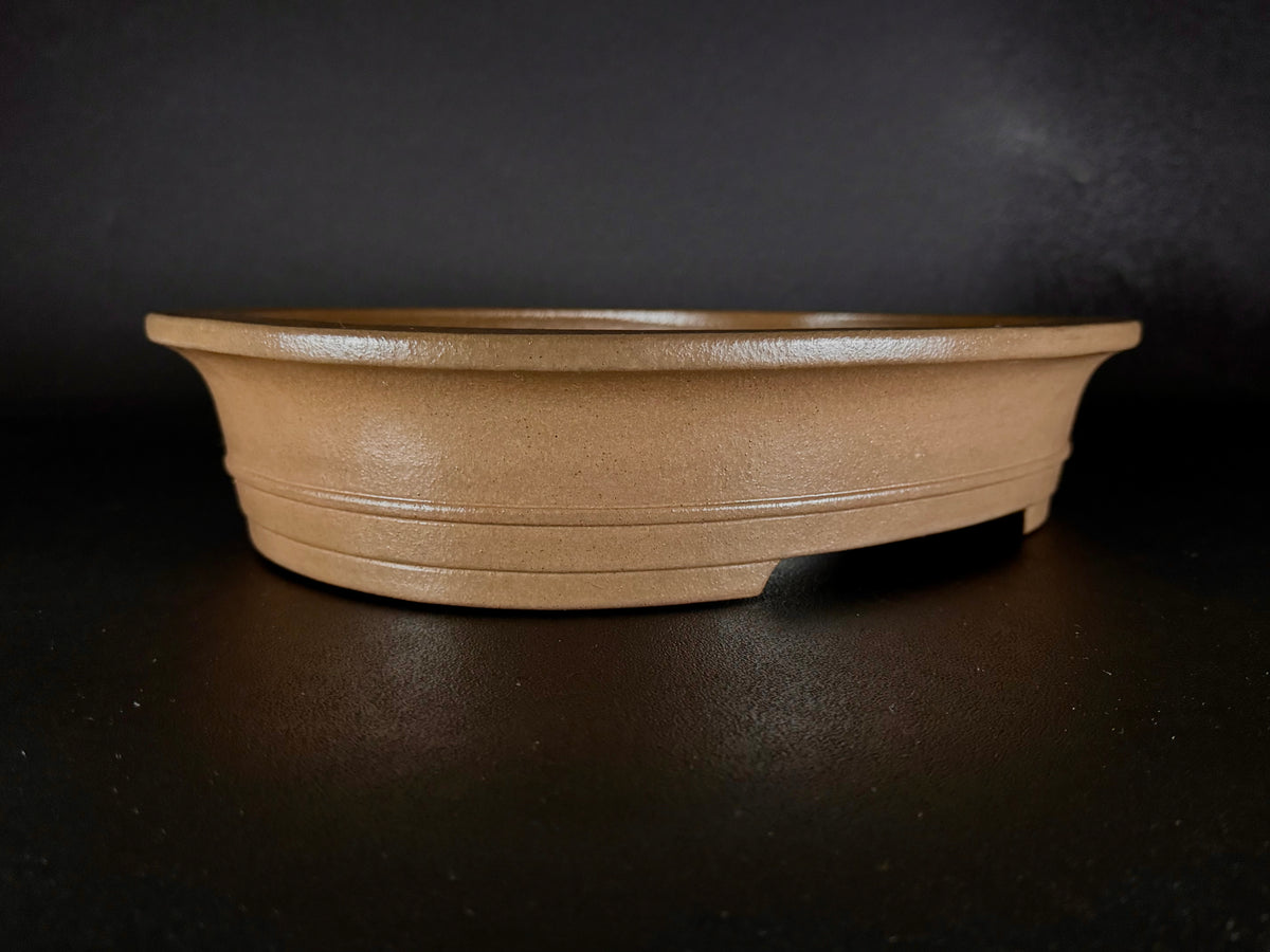 KEIZAN HISADA 久田桂山 – 2nd Generation 二代 – Hisada Sadao 久田貞雄 – Seal only 印のみ - 常滑 - 39.8cm 0val Unglazed 楕円形 無釉