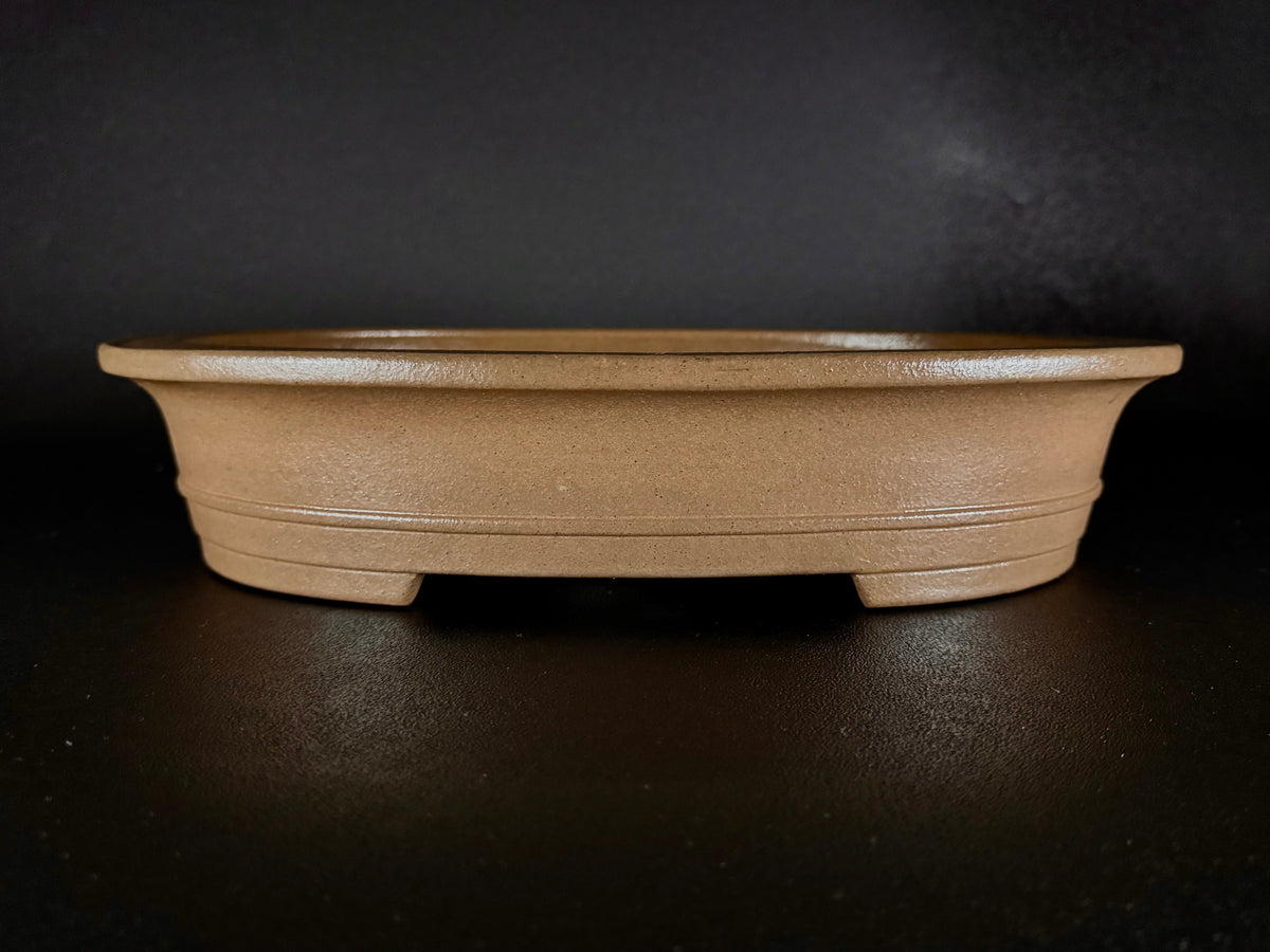 KEIZAN HISADA 久田桂山 – 2nd Generation 二代 – Hisada Sadao 久田貞雄 – Seal only 印のみ - 常滑 - 39.8cm 0val Unglazed 楕円形 無釉